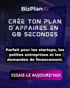 Plan d'affaires alimenté par l'AI